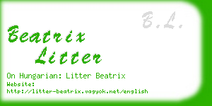 beatrix litter business card